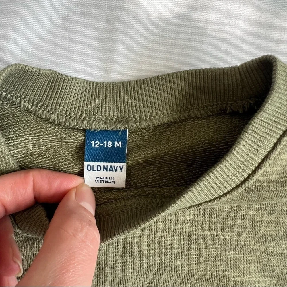 Old Navy Olive Green Kids Matching Pant Set Size 12-18 Months